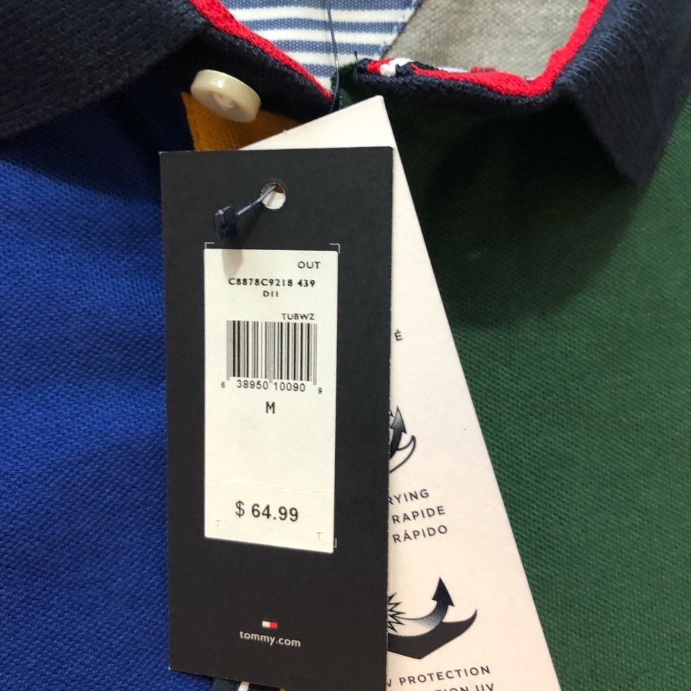 Men’s Tommy Hilfiger color blocked polo - Picture 3 of 4